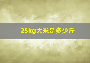 25kg大米是多少斤