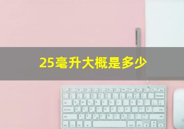 25毫升大概是多少