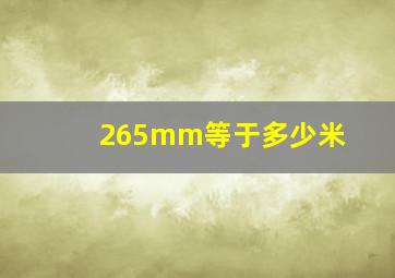 265mm等于多少米