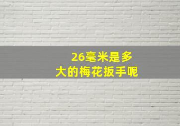 26毫米是多大的梅花扳手呢