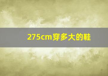 275cm穿多大的鞋