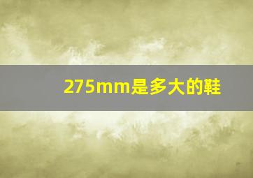 275mm是多大的鞋