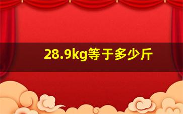 28.9kg等于多少斤