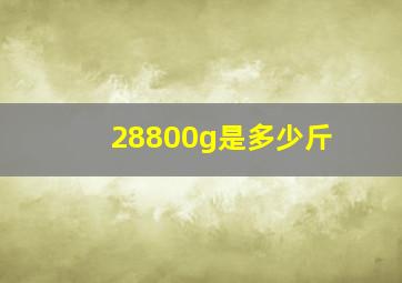 28800g是多少斤