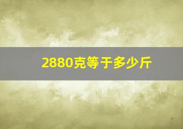 2880克等于多少斤