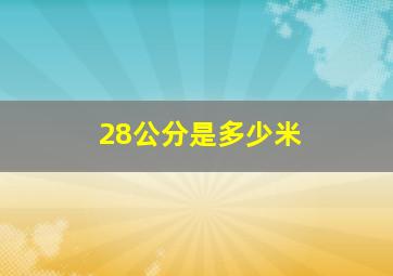 28公分是多少米