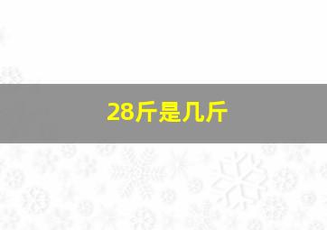 28斤是几斤