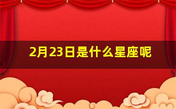 2月23日是什么星座呢