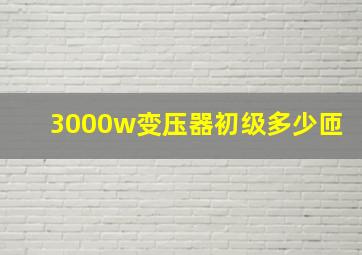 3000w变压器初级多少匝