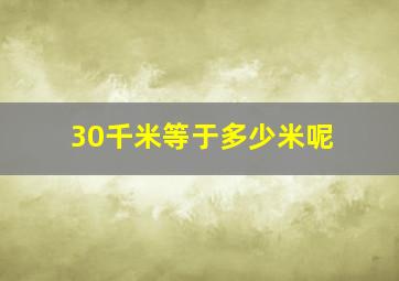 30千米等于多少米呢