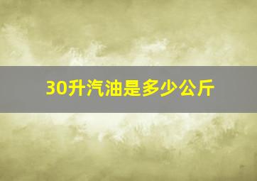 30升汽油是多少公斤