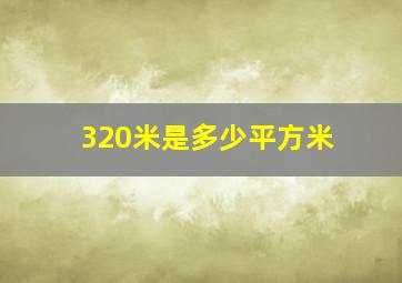 320米是多少平方米