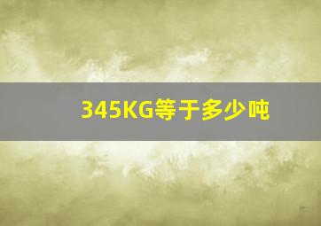 345KG等于多少吨