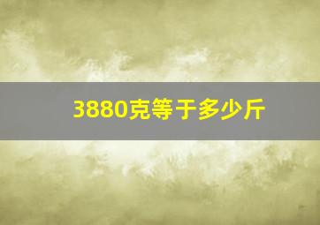 3880克等于多少斤