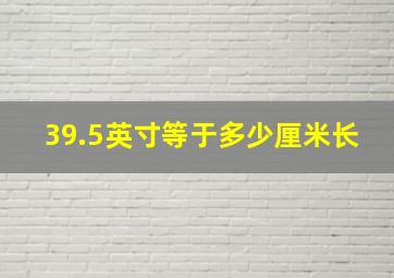 39.5英寸等于多少厘米长