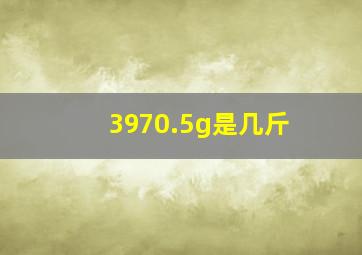 3970.5g是几斤