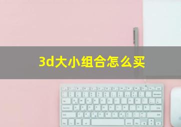 3d大小组合怎么买