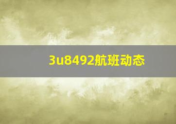 3u8492航班动态