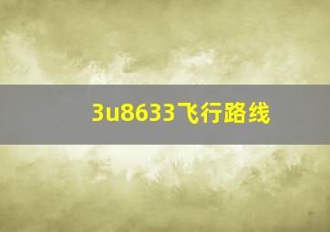 3u8633飞行路线