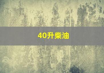 40升柴油