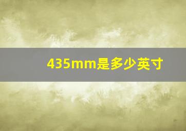 435mm是多少英寸