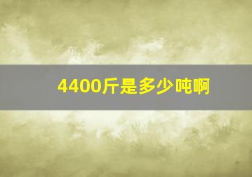 4400斤是多少吨啊