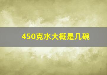 450克水大概是几碗