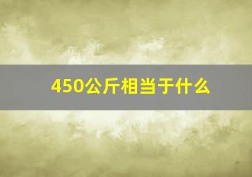 450公斤相当于什么