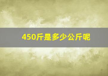 450斤是多少公斤呢