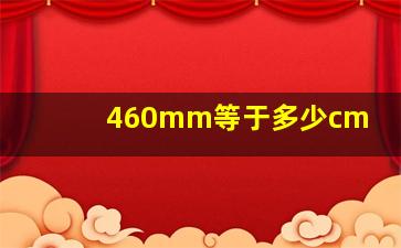 460mm等于多少cm