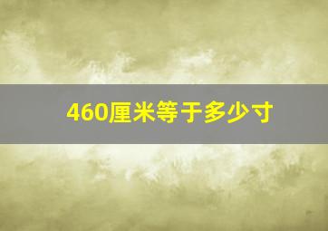 460厘米等于多少寸