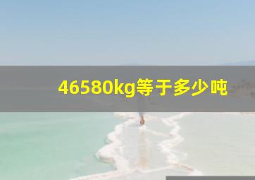 46580kg等于多少吨