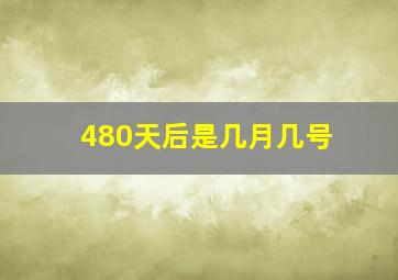 480天后是几月几号