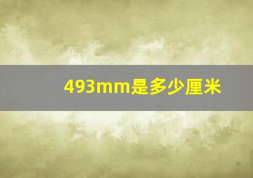 493mm是多少厘米