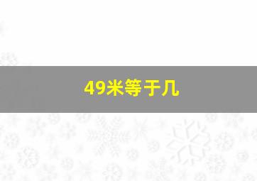 49米等于几