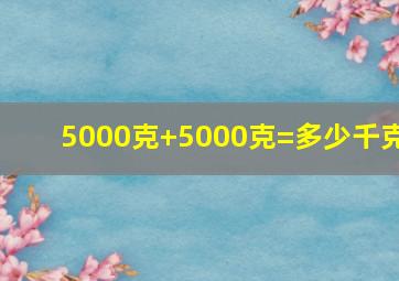 5000克+5000克=多少千克