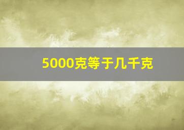 5000克等于几千克