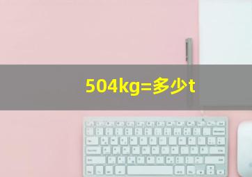 504kg=多少t