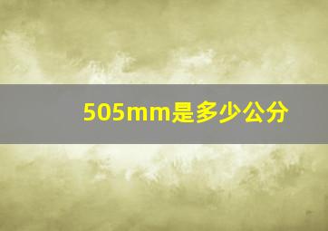 505mm是多少公分