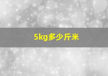 5kg多少斤米