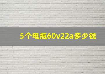 5个电瓶60v22a多少钱