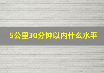 5公里30分钟以内什么水平