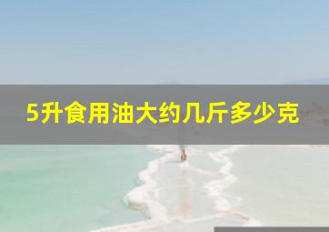 5升食用油大约几斤多少克