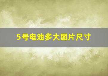 5号电池多大图片尺寸