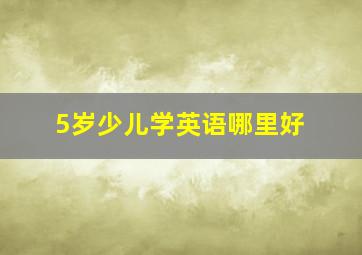 5岁少儿学英语哪里好