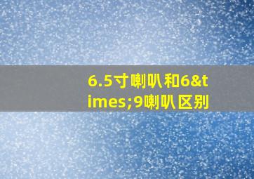 6.5寸喇叭和6×9喇叭区别