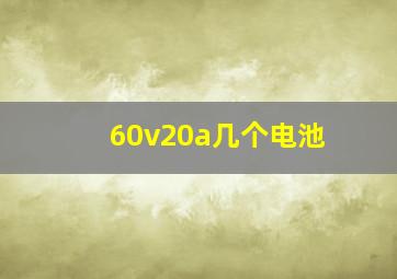 60v20a几个电池