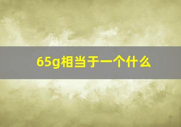 65g相当于一个什么