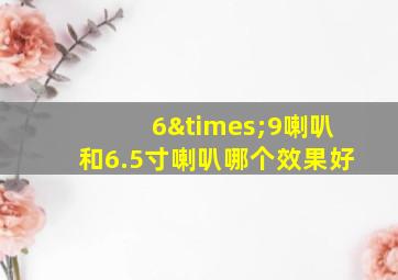 6×9喇叭和6.5寸喇叭哪个效果好