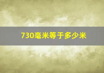 730毫米等于多少米